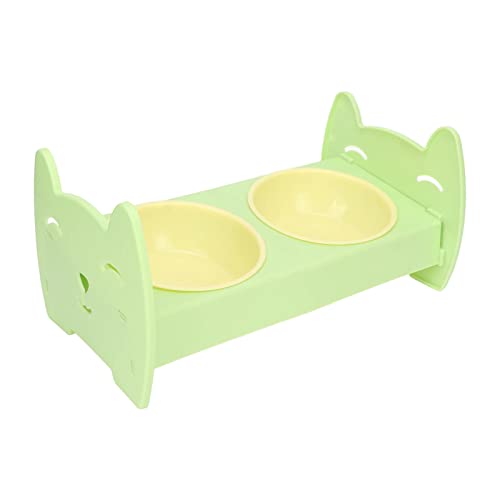 CHICIRIS Hundefutternäpfe, Dual Pet Bowl Trocken-Nass-Trennung Rutschfestigkeit Große Kapazität Mehrzweck Auslaufsicher Leicht für Katzen für Haustiere für Zuhause (Grün) von CHICIRIS