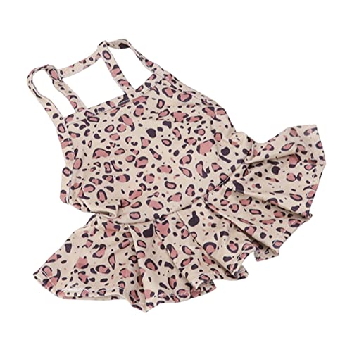 CHICIRIS Pet Suspender Dresses Puppy Leopard Print Dress Short Sun Protection Loose Saum Photography (L) von CHICIRIS