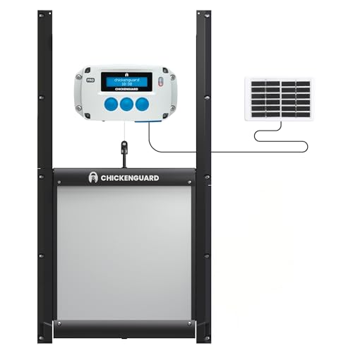 ChickenGuard Automatischer Hühnerstall Türöffner, betrieben mit Solarenergie/Batterien/Strom. Timer/Lichtsensor; nur Motorantriebs- oder Kombinationskits. (PRO + Tür + Solar Kit) ChickenGuard Automatischer Hühnerstall Türöffner, betrieben mit Solarenergie/Batterien/Strom. Timer/Lichtsensor; nur Motorantriebs- oder Kombinationskits. (PRO + Tür + Solar Kit) von CHICKENGUARD
