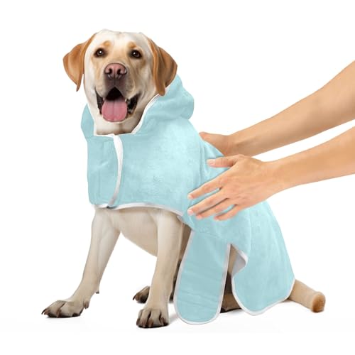 Aqua Pet Bademantel Verstellbarer Kragen & Taille Badetuch Robe Leicht Schnell Trocknend Hundebadezubehör S Aqua Pet Bademantel Verstellbarer Kragen & Taille Badetuch Robe Leicht Schnell Trocknend Hundebadezubehör S von CHIFIGNO