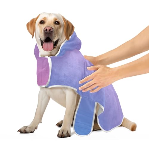 Blau Rosa Farbverlauf Saugfähige Hunderoben für Nach dem Baden Hund Bademantel Handtuch Verstellbarer Kragen & Taille Schnell Trocknendes Hundebadezubehör M Blau Rosa Farbverlauf Saugfähige Hunderoben für Nach dem Baden Hund Bademantel Handtuch Verstellbarer Kragen & Taille Schnell Trocknendes Hundebadezubehör M von CHIFIGNO