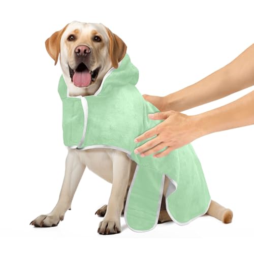 Celadon Grüner Hundemantel, weiche Hundekleidung, leicht, schnell trocknend, Hundebadezubehör, S Celadon Grüner Hundemantel, weiche Hundekleidung, leicht, schnell trocknend, Hundebadezubehör, S von CHIFIGNO