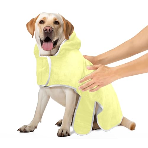 Champagnergelber Robe für Haustiere mit magischem Aufkleber Halsband Hundehandtuch saugfähig schnell trocknend Katzenhandtücher Robe, S Champagnergelber Robe für Haustiere mit magischem Aufkleber Halsband Hundehandtuch saugfähig schnell trocknend Katzenhandtücher Robe, S von CHIFIGNO