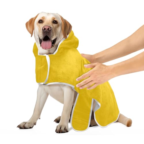 Chrom Gelb Haustier Bademantel Leichte Hund Badetücher Verstellbarer Kragen & Bauch Strap Schnell Trocknen Katze Baden Liefert, S Chrom Gelb Haustier Bademantel Leichte Hund Badetücher Verstellbarer Kragen & Bauch Strap Schnell Trocknen Katze Baden Liefert, S von CHIFIGNO
