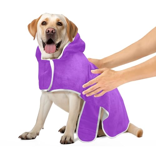 Dark Orchid Robe for Pets Lightweight Quick Drying Dog Bath Towels Machine Washable Dog Bath Supplies, S Dark Orchid Robe for Pets Lightweight Quick Drying Dog Bath Towels Machine Washable Dog Bath Supplies, S von CHIFIGNO