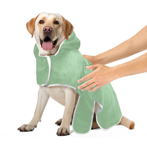 Dunkles Meeresgrün Hundemantel Saugfähiges Badetuch Robe Verstellbarer Kragen & Taille Schnell Trocknend Katze Badezubehör S Dunkles Meeresgrün Hundemantel Saugfähiges Badetuch Robe Verstellbarer Kragen & Taille Schnell Trocknend Katze Badezubehör S von CHIFIGNO