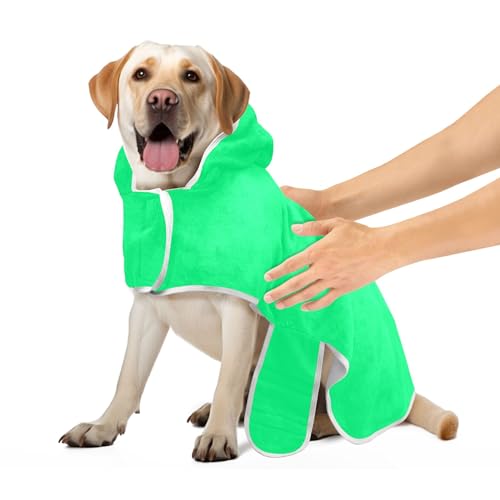 Frühlingsgrün Bademantel für Hunde und Katzen Super saugfähig Hund Bademantel Handtuch Weich Schnell Trocknend Hundehandtuch Wrap, M Frühlingsgrün Bademantel für Hunde und Katzen Super saugfähig Hund Bademantel Handtuch Weich Schnell Trocknend Hundehandtuch Wrap, M von CHIFIGNO