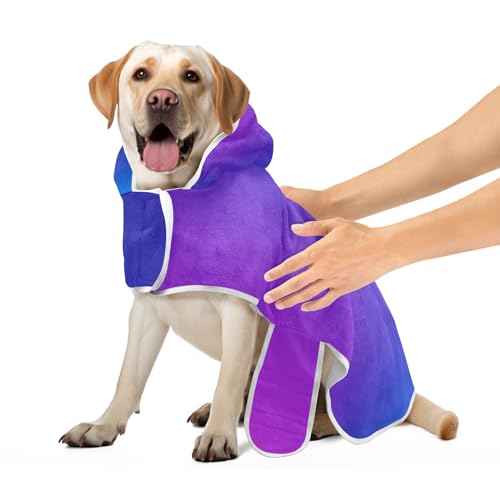 Gradient Lila Blau Robe für Haustiere Saugfähig Schnell Trocknend Hund Bademantel Handtuch mit Magie Aufkleber Kragen Haustier Hund Katze Bademantel Handtuch, S Gradient Lila Blau Robe für Haustiere Saugfähig Schnell Trocknend Hund Bademantel Handtuch mit Magie Aufkleber Kragen Haustier Hund Katze Bademantel Handtuch, S von CHIFIGNO