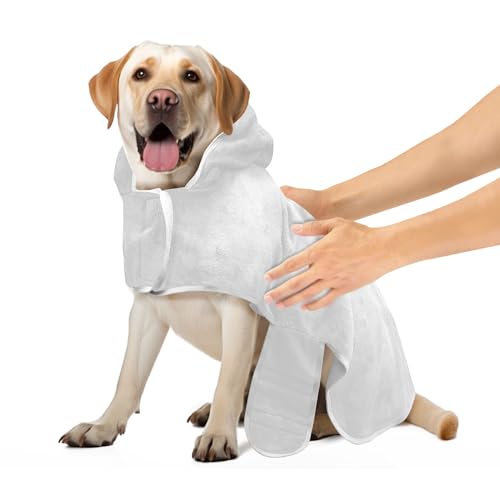 Haustier-Bademantel Gainsboro Hunde-Badetücher, leicht, schnell trocknend, maschinenwaschbar, M Haustier-Bademantel Gainsboro Hunde-Badetücher, leicht, schnell trocknend, maschinenwaschbar, M von CHIFIGNO