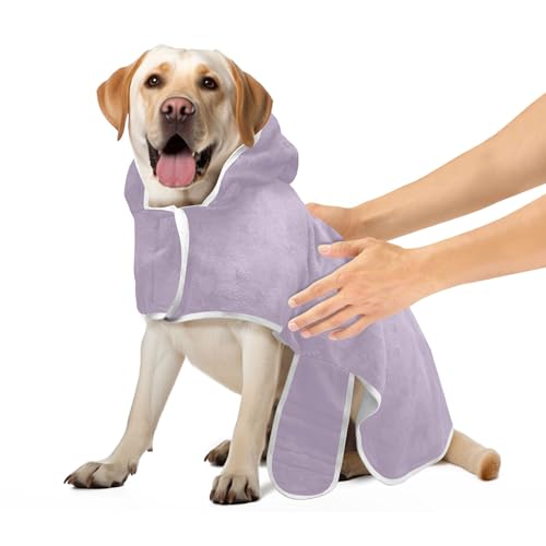 Hellvioletter Hundebademantel, super saugfähig, schnell trocknend, Hundehandtuch, niedliches Haustier, Hund, Katze, Bademantel, Handtuch, Größe S Hellvioletter Hundebademantel, super saugfähig, schnell trocknend, Hundehandtuch, niedliches Haustier, Hund, Katze, Bademantel, Handtuch, Größe S von CHIFIGNO