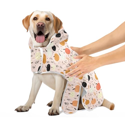 Herbst Kürbisse mit Blumen Bademantel für Hunde und Katzen Maschinenwaschbare Hundebadetücher Saugfähig Schnell Trocknend Hundebademantel zum Trocknen von Hunden, S Herbst Kürbisse mit Blumen Bademantel für Hunde und Katzen Maschinenwaschbare Hundebadetücher Saugfähig Schnell Trocknend Hundebademantel zum Trocknen von Hunden, S von CHIFIGNO