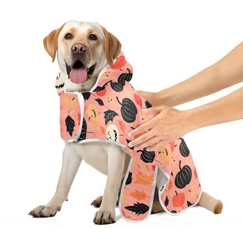 Herbst Kürbisse und Blätter Super Saugfähige Haustier Bademantel Hund Kleidung Weiche Schnell Trocknende Katze Baden Liefert, S Herbst Kürbisse und Blätter Super Saugfähige Haustier Bademantel Hund Kleidung Weiche Schnell Trocknende Katze Baden Liefert, S von CHIFIGNO