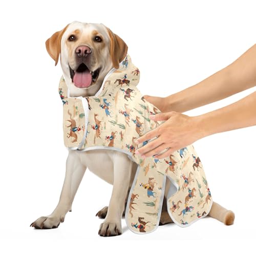 Horse Desert Ethnische Hundemäntel mit magischem Aufkleber Halsband Hund Trockenmantel Leicht Schnell Trocknend Hundehandtuch Wrap, M Horse Desert Ethnische Hundemäntel mit magischem Aufkleber Halsband Hund Trockenmantel Leicht Schnell Trocknend Hundehandtuch Wrap, M von CHIFIGNO