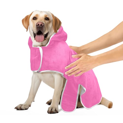 Hot Pink Pet Bademantel Verstellbarer Kragen & Taille Hund Bademantel Handtuch Super Saugfähig Schnell Trocknend Hund Baden Liefert, S Hot Pink Pet Bademantel Verstellbarer Kragen & Taille Hund Bademantel Handtuch Super Saugfähig Schnell Trocknend Hund Baden Liefert, S von CHIFIGNO
