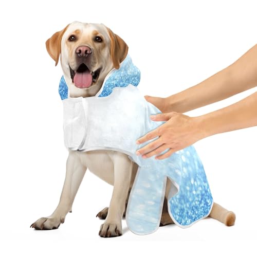 Hundebademantel Glitzer Blau Hundebadetücher Super Saugfähig Schnell Trocknend Hundebademantel zum Trocknen von Hunden Weich, S Hundebademantel Glitzer Blau Hundebadetücher Super Saugfähig Schnell Trocknend Hundebademantel zum Trocknen von Hunden Weich, S von CHIFIGNO