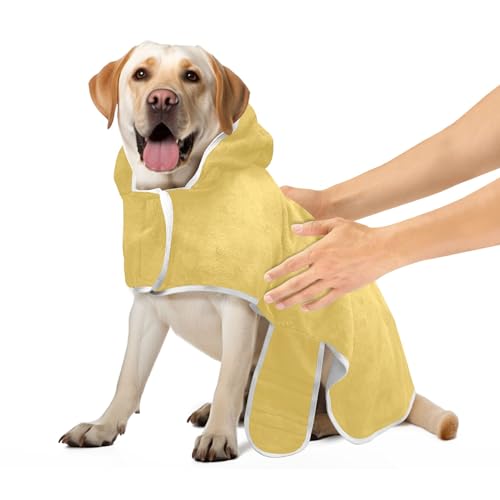 Hundebademantel Jasmin Hund Strandtuch saugfähig schnell trocknend Katze Robe Handtuch Maschinenwaschbar, S von CHIFIGNO