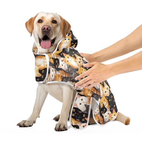 Hundemantel, niedlich, kleine Katzen, Hundebademantel, Handtuch, leicht, schnell trocknend, weich, Größe M Hundemantel, niedlich, kleine Katzen, Hundebademantel, Handtuch, leicht, schnell trocknend, weich, Größe M von CHIFIGNO