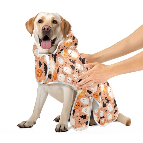 Lustiger Halloween Fledermäuse Hund Bademantel Super Saugfähig Badetuch Robe Verstellbarer Kragen & Bauchgurt Schnell Trocknend Katze Badezubehör M Lustiger Halloween Fledermäuse Hund Bademantel Super Saugfähig Badetuch Robe Verstellbarer Kragen & Bauchgurt Schnell Trocknend Katze Badezubehör M von CHIFIGNO