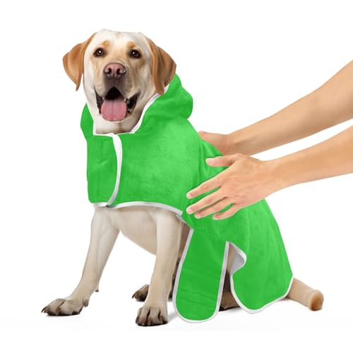 Malachite Hunde-Bademantel, saugfähig, schnell trocknend, verstellbarer Kragen und Taille, Katzentuch, Größe S Malachite Hunde-Bademantel, saugfähig, schnell trocknend, verstellbarer Kragen und Taille, Katzentuch, Größe S von CHIFIGNO