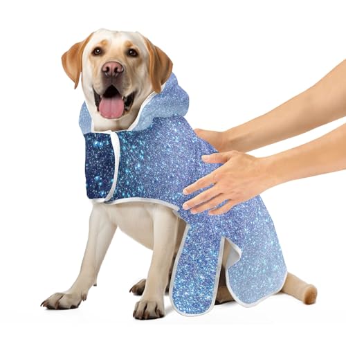 Navy Pastel Blue Glitter Gradient Dog Drying Coat Super Absorbent Dog Bath Towel Cute Quick Drying Fast Dog Bag, M Navy Pastel Blue Glitter Gradient Dog Drying Coat Super Absorbent Dog Bath Towel Cute Quick Drying Fast Dog Bag, M von CHIFIGNO