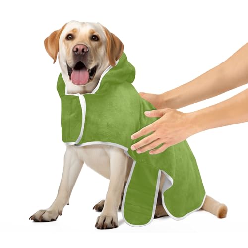 Olive Drab Haustier-Bademantel, saugfähiger Hunde-Trockenmantel, maschinenwaschbar, schnell trocknend, Katzen-Badezubehör, Größe M Olive Drab Haustier-Bademantel, saugfähiger Hunde-Trockenmantel, maschinenwaschbar, schnell trocknend, Katzen-Badezubehör, Größe M von CHIFIGNO