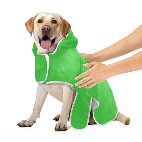 Robe for Pets Ivy Green Dog Towel Absorbent Quick Drying Cat Bathing Supplies Machine Washable, S Robe for Pets Ivy Green Dog Towel Absorbent Quick Drying Cat Bathing Supplies Machine Washable, S von CHIFIGNO