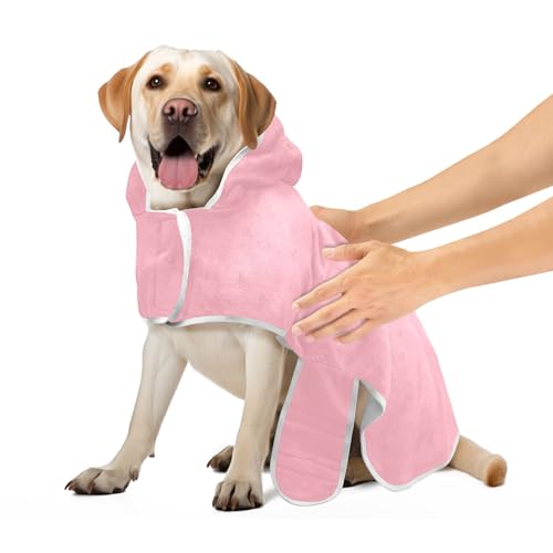Robe for Pets Shell Pink Dog Towel Absorbent Quick Drying Dog Bath Robe for Drying Dogs Soft, S Robe for Pets Shell Pink Dog Towel Absorbent Quick Drying Dog Bath Robe for Drying Dogs Soft, S von CHIFIGNO