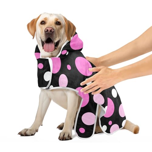Rosa Polka Dot Bademantel für Hunde und Katzen Saugfähig Schnell Trocknend Hund Bademantel Handtuch Verstellbarer Kragen & Bauchgurt Haustier Hund Katze Bademantel Handtuch, M Rosa Polka Dot Bademantel für Hunde und Katzen Saugfähig Schnell Trocknend Hund Bademantel Handtuch Verstellbarer Kragen & Bauchgurt Haustier Hund Katze Bademantel Handtuch, M von CHIFIGNO