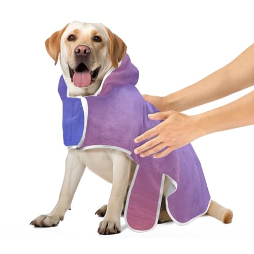 Rot Blau Gradient Haustier Bademantel Verstellbarer Kragen & Bauchgurt Hund Trockenmantel Super Saugfähig Schnell Trocknend Hundebademantel zum Trocknen von Hunden, M Rot Blau Gradient Haustier Bademantel Verstellbarer Kragen & Bauchgurt Hund Trockenmantel Super Saugfähig Schnell Trocknend Hundebademantel zum Trocknen von Hunden, M von CHIFIGNO