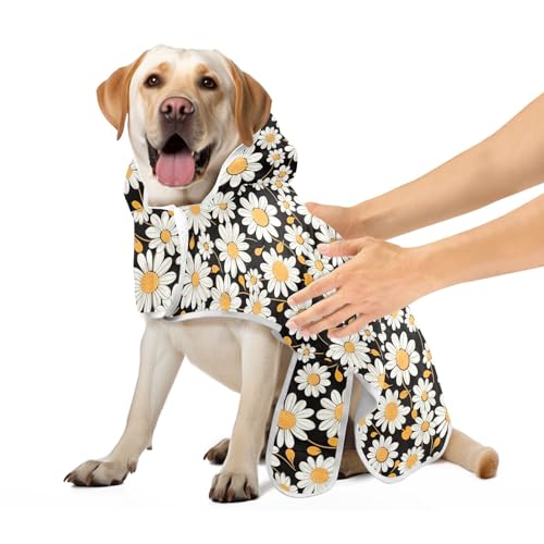 Vintage Daisy Flowers Dog Drying Coat Machine Washable Dog Bath Towel Super Absorbent Fast Drying Dog Towels for Drying Dogs, S Vintage Daisy Flowers Dog Drying Coat Machine Washable Dog Bath Towel Super Absorbent Fast Drying Dog Towels for Drying Dogs, S von CHIFIGNO