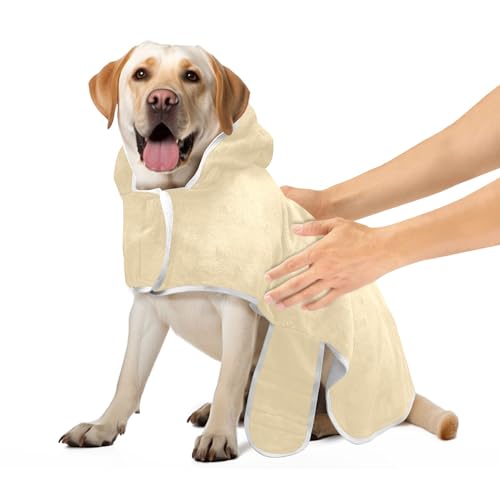 Weizen Super saugfähiger Bademantel für Hunde und Katzen Hundebadetücher mit Magie Aufkleber Halsband Schnell Trocknend Schnell Trocknend Schnell Hundetasche, M Weizen Super saugfähiger Bademantel für Hunde und Katzen Hundebadetücher mit Magie Aufkleber Halsband Schnell Trocknend Schnell Trocknend Schnell Hundetasche, M von CHIFIGNO
