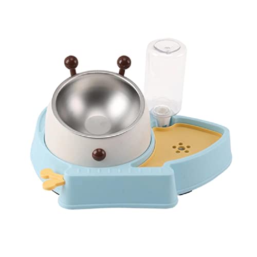 Erhöhte Katzenschüssel geneigt Habe Erhöhte Lebensmittelschüsseln Edelstahl Gericht Umweltfreundliche PP Waterer Split Design Easy to cleant Hunde Wasser Food Bowl Dispenser Combo Set erhöht von CHIHUOBANG