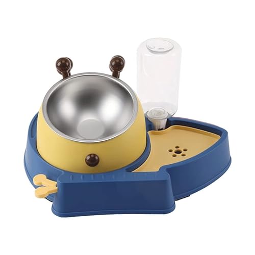 Erhöhte Katzenschüssel geneigt Habe Erhöhte Lebensmittelschüsseln Edelstahl Gericht Umweltfreundliche PP Waterer Split Design Easy to cleant Hunde Wasser Food Bowl Dispenser Combo Set erhöht von CHIHUOBANG