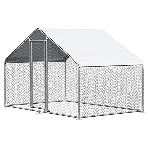 CHIKENCOOP Hühnerstall Groß Metall Hühnerhaus Hühnerstall Outdoor für 6/10 Hühner Geflügelkäfig mit wasserdichter Abdeckung für Kaninchen Ente Walk-in Hühnerauslauf für Hof Hund Dennel Outdoor CHIKENCOOP Hühnerstall Groß Metall Hühnerhaus Hühnerstall Outdoor für 6/10 Hühner Geflügelkäfig mit wasserdichter Abdeckung für Kaninchen Ente Walk-in Hühnerauslauf für Hof Hund Dennel Outdoor von CHIKENCOOP