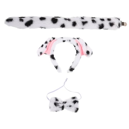 CHILDWEET 1satz Tier Cosplay Mit Hundekopfband Fliege Und Perfektes Kostüm Für Halloween Und Bühnenauftritte Teiliges Für Erwachsene von CHILDWEET