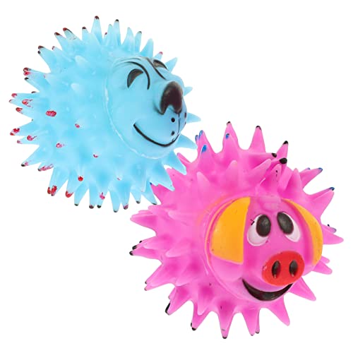 CHILDWEET 2st Spielzeugball Für Haustiere Lernspielzeug Kaubälle Für Welpen Hundebälle Für Große Hunde Spielzeug Reinigen Kleines Molares Spielzeug Plastik Anti-Biss-Hund Backenzahn von CHILDWEET