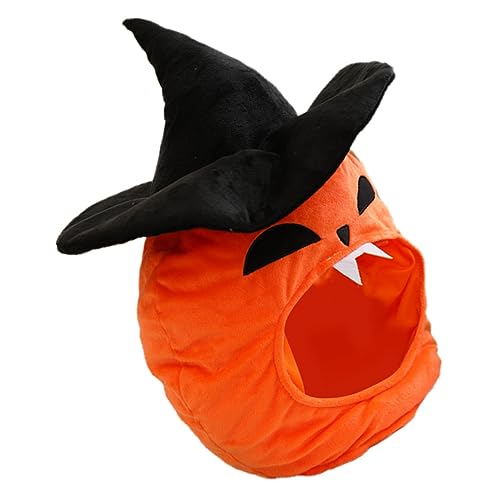 CHILDWEET Witziger Hexen Kürbis Plüsch Hut Für Halloween Bequeme Und Leichte Kopfbedeckung Für Kostümpartys Cosplay Und Fotoshootings Liebevolles Für Freunde Und Familie von CHILDWEET