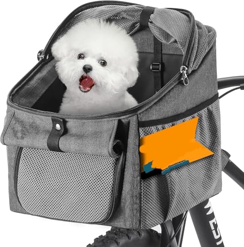 CHIMONA Fahrradkorb für Hunde, Hundefahrradkorb mit Lenkeradapter, Hundekorb Fahrrad vorne für Katzen und Hunde, Hundefahrradkorb Vorne Rucksack fürs Fahrradfahren CHIMONA Fahrradkorb für Hunde, Hundefahrradkorb mit Lenkeradapter, Hundekorb Fahrrad vorne für Katzen und Hunde, Hundefahrradkorb Vorne Rucksack fürs Fahrradfahren von CHIMONA