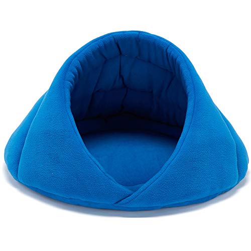 CHIYEEE Katze Kleiner Hund Gemütliches Bett Haustiere Festes Vlies Warmes Iglu Haus Welpe Kätzchen Versteck Höhle, Blau, 42 * 42 * 30cm CHIYEEE Katze Kleiner Hund Gemütliches Bett Haustiere Festes Vlies Warmes Iglu Haus Welpe Kätzchen Versteck Höhle, Blau, 42 * 42 * 30cm von CHIYEEE