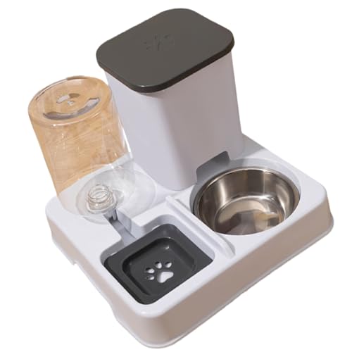 2-in-1-Futterspender für kleine Hunde und Katzen, Futterspender mit Doppelnapf, Futterbehälter und Wasserspender, Haustiergeschirr 2-in-1-Futterspender für kleine Hunde und Katzen, Futterspender mit Doppelnapf, Futterbehälter und Wasserspender, Haustiergeschirr von CHIZISX