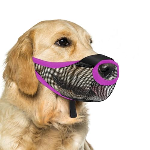 Atmungsaktiver Maulkorb für Hunde, Netz, Mundabdeckung mit sicherem Gurt-Design für sicheres Spazierengehen, Training und Reisen, Hundezubehör, Haustier-Mundabdeckung von CHIZISX