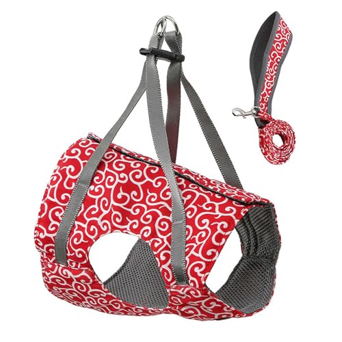 Atmungsaktives Großes Katzenwestegurt Für Kleine Katzen Entkommen Proof Design Weste Mit Einstellbarem Fit Lüftungstierkabelbaum von CHIZISX