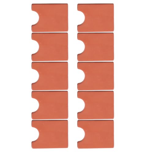 CHIZISX 10 Pack Dekoratives Ziegelmodell Für Schildkrötenpanzer Aquarium Hausgarten Tonstein Für Schildkrötenpanzer Gartenlandschaft Dekoration von CHIZISX