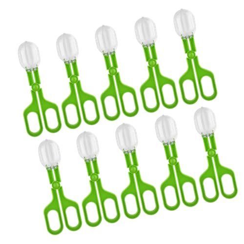 CHIZISX 10 x lange, transparente Fang-Clips, kontaktloser Fliegengreifer, Gogga-Schaufelklemme für Tierliebhaber, Haustierpfoten, Sanitärwerkzeug von CHIZISX