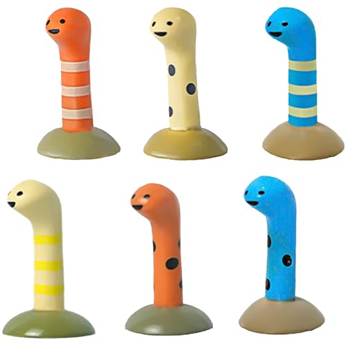 CHIZISX 6pcs Miniature Aal Figur Fishtank Landschaftszubehör Für Unterwasserdekoration Und Desktop Anordnung Für Heimbüro Farbige Unterwasser Aal Modell von CHIZISX