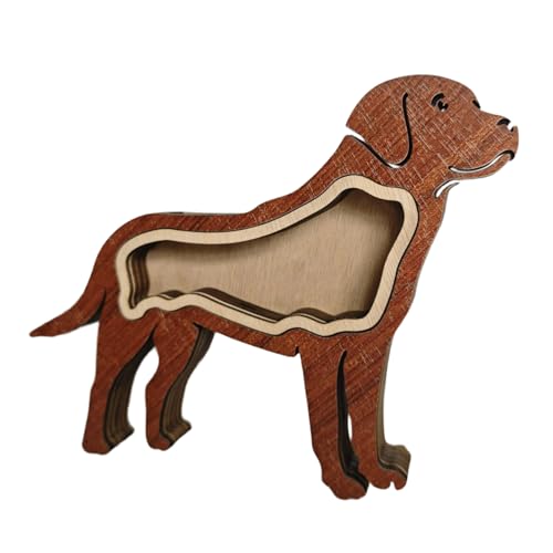 CHIZISX Andenkenbox für Tierhaare aus Holz, für Hunde und Katzen, Skulptur für personalisierbare Haustiernamen, Gedenkstätte, handgefertigt, Tischdekoration, Holzhaar-Andenken-Box von CHIZISX