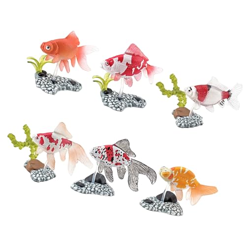 CHIZISX Aquarium-Dekoration, Aquarium-Landschaftsbau, künstlerische Statuen, Zubehör, Cartoon-Fisch-Ornamente, lichtbeständig, Fisch-Dekorationen von CHIZISX