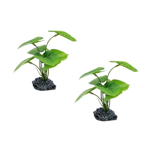 CHIZISX Fishtank Künstliche Pflanzenlandschaft Fischtanks Dekorationen Für Aquarien Terrarium Garnelenblatt Ornamente Lebensraum Fischtanks Dekorationen von CHIZISX