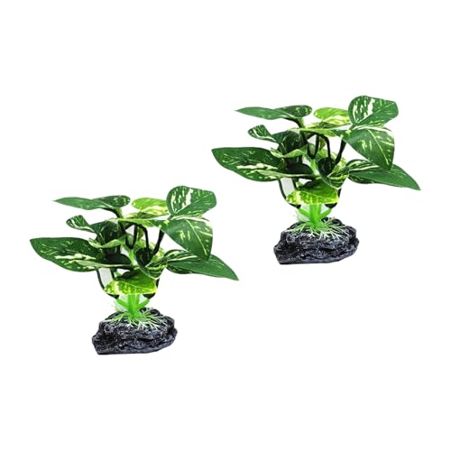 CHIZISX Fishtank Künstliche Pflanzenlandschaft Fischtanks Dekorationen Für Aquarien Terrarium Garnelenblatt Ornamente Lebensraum Fischtanks Dekorationen von CHIZISX