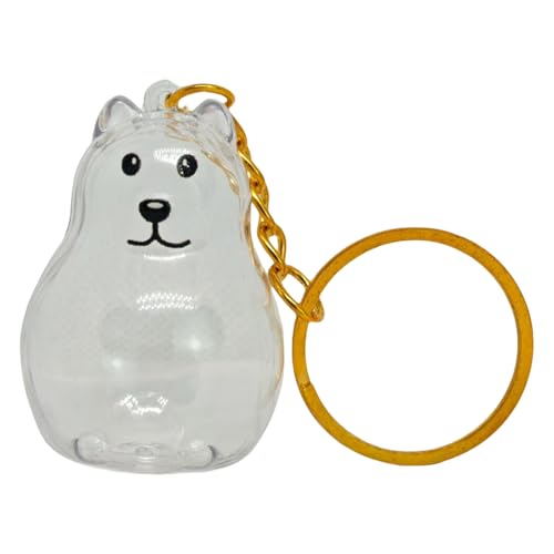CHIZISX Gedenk-Schlüsselanhänger für kleine Haustiere, transparent, Pelze, Sammler, Charm, Andenken, Hundehaar, Aufbewahrungsbox für verstorbene Tierliebhaber, Harze, Hundehaar von CHIZISX